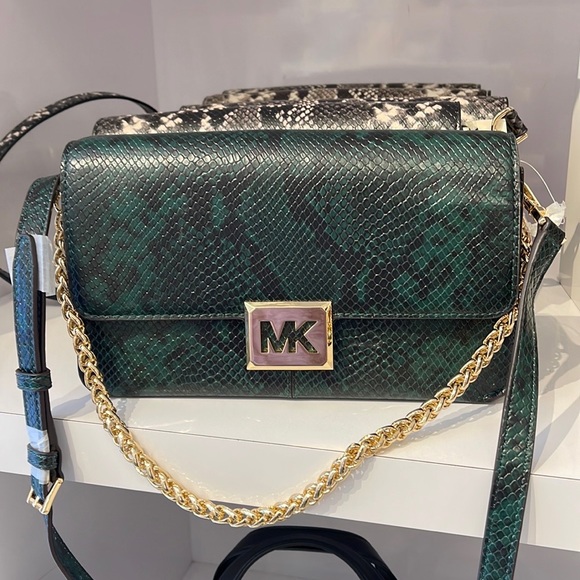 Michael Kors Bags Michael Kors Sonia Medium Snake Embossed Shoulder